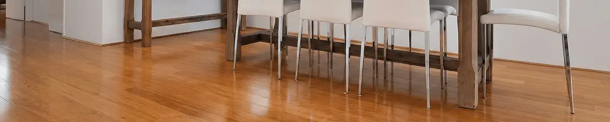 Professionally installed and refinished bamboo flooring in a residential home, showcasing smooth finish and natural wood tones in Toledo, OH